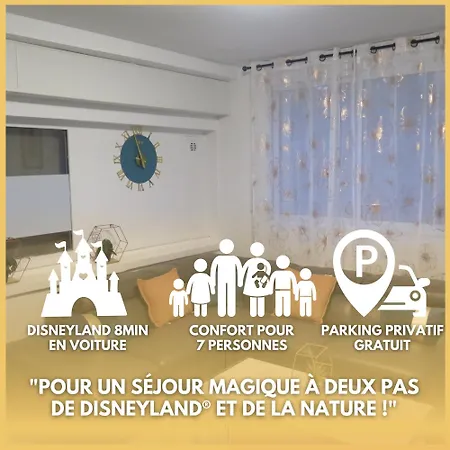 Le Refuge A 8min Disneyland - Parking - 6 Personnes